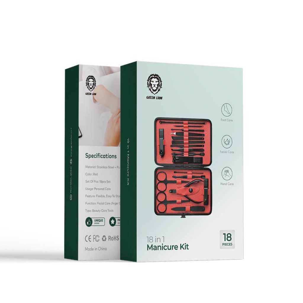 کیت مانیکور 18 در 1 گرین لاین Manicure Kit | ست کامل مراقبت ناخن و پوست