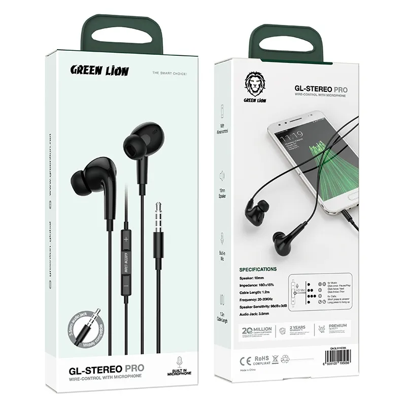 هندزفری سیمی گرین لاین Green Lion GL-Stereo Pro Wired Earphone