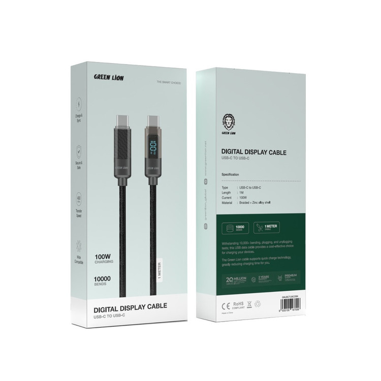 کابل دو سر Type-C گرین لاین Green Lion Digital Display Cable