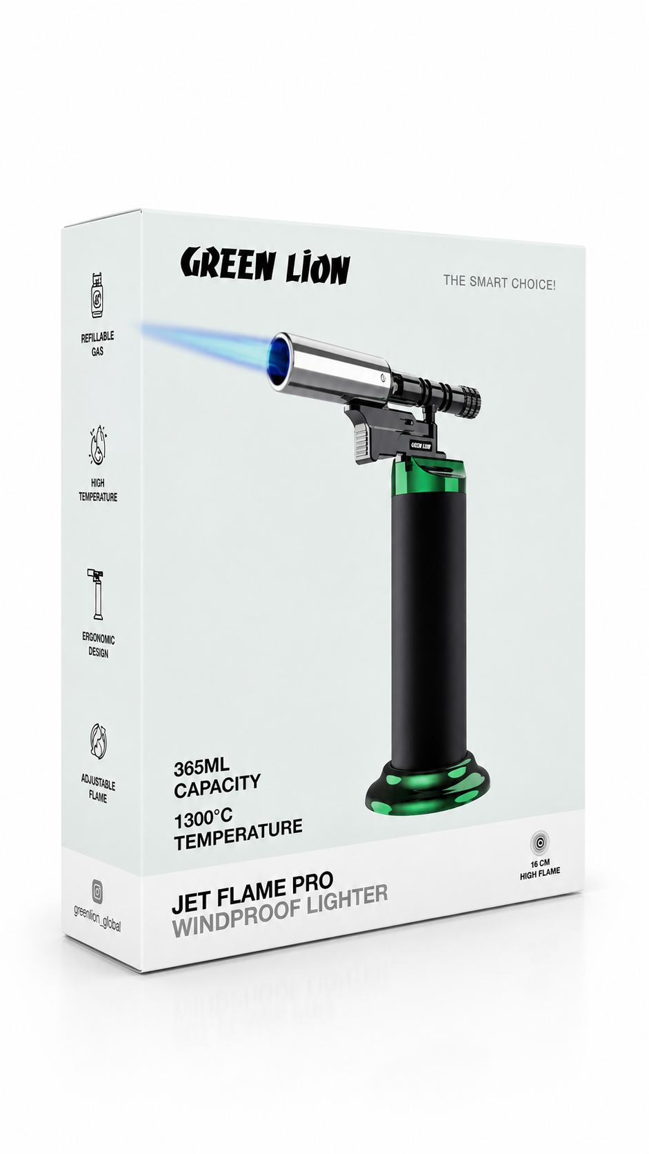 فندک جت فلیم ضدباد گرین لاین Green Lion Jet Flame Pro Windproof Lighter