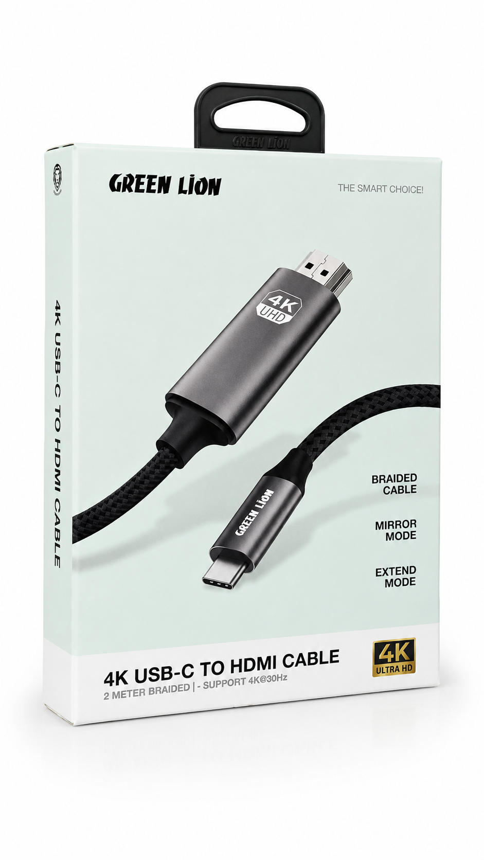 کابل تبدیل USB-C به HDMI گرین لاین 4K  طول 2 متر