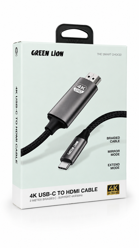 کابل تبدیل USB-C به HDMI گرین لاین 4K طول 2 متر