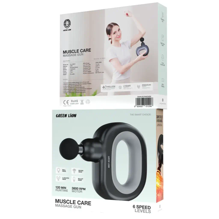 ماساژور تفنگی گرین لاین مدل Green Lion Muscle Care Massage Gun GL-MG31