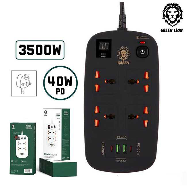 چندراهی برق گرین لاین مدل Green Lion GNPS2PDBK با توان 3500 وات