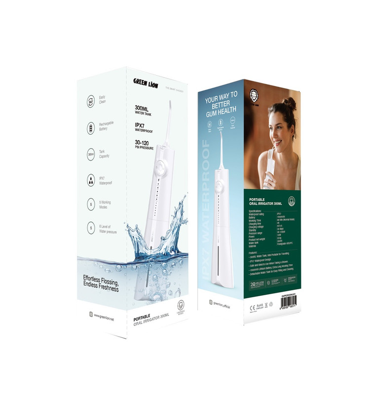 واترجت دندان گرین لاین مدل Portable Oral Irrigator 300ML