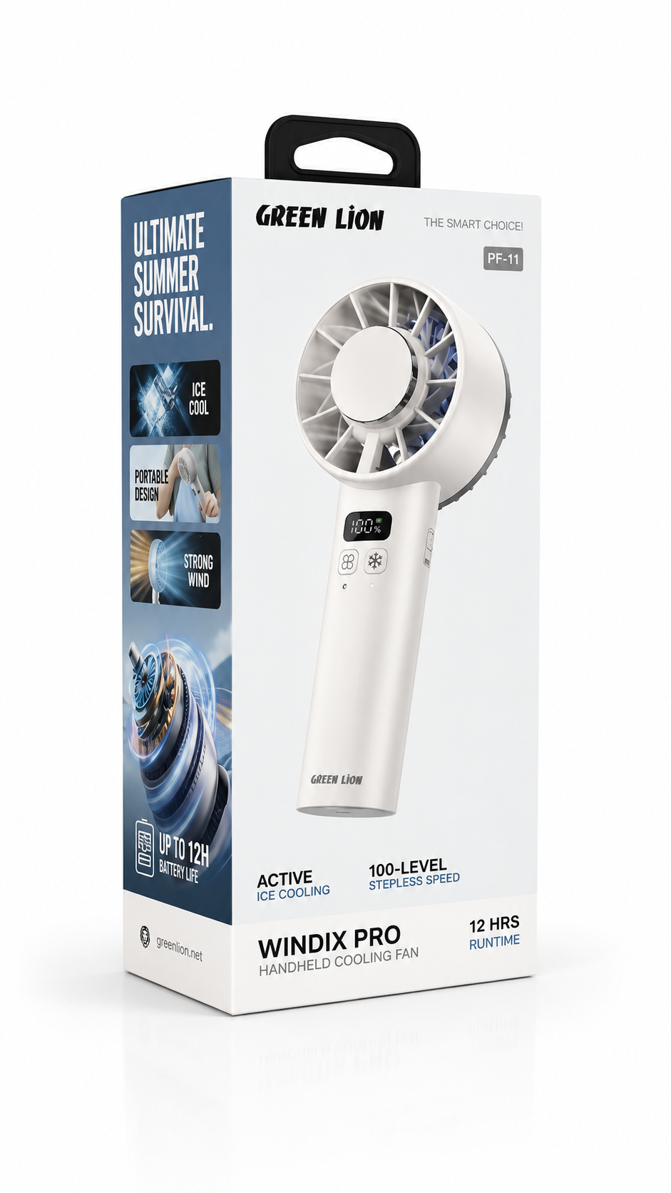 پنکه دستی خنککننده گرین لاین Windix Pro مدل PF-11 با صفحه سرمایشی