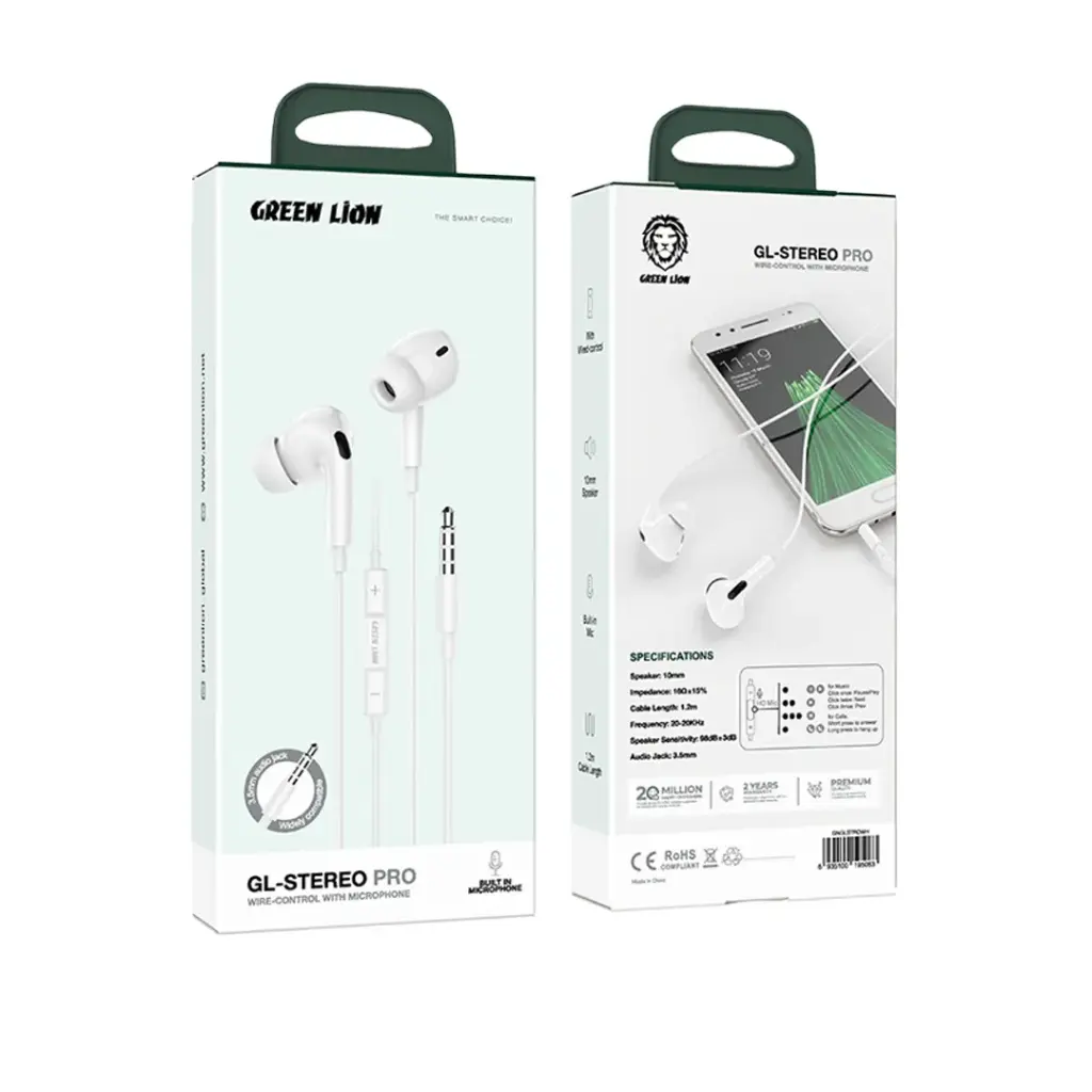 هندزفری سیمی گرین لاین Green Lion GL-Stereo Pro Wired Earphone
