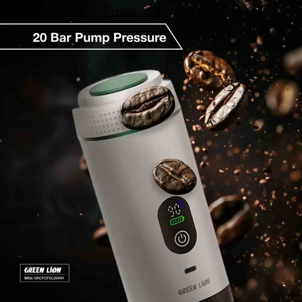 قهوه ساز شارژی گرین لاین Green Lion Caffeex Coffee Maker مدل GL-CM05
