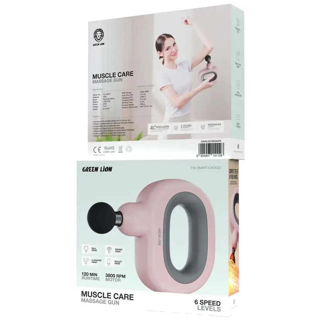 ماساژور تفنگی گرین لاین مدل Green Lion Muscle Care Massage Gun GL-MG31